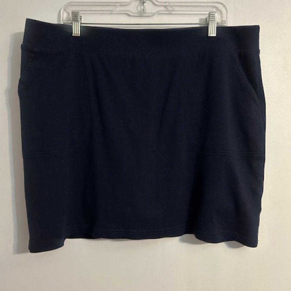 Croft & Barrow Cotton Navy Blue skort, size XXL